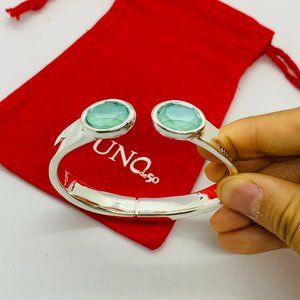 UNO de 50 “Orion” Silver Bracelet with Swarovski Crystal Orion Green Teal Blue